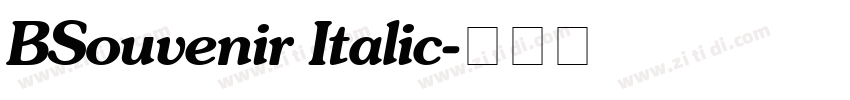 BSouvenir Italic字体转换